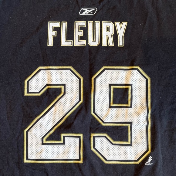 Reebok NHL Pittsburgh Penguins Marc-André Fleury #29 Unisex Short Sleeve T-Shirt - Picture 5 of 5